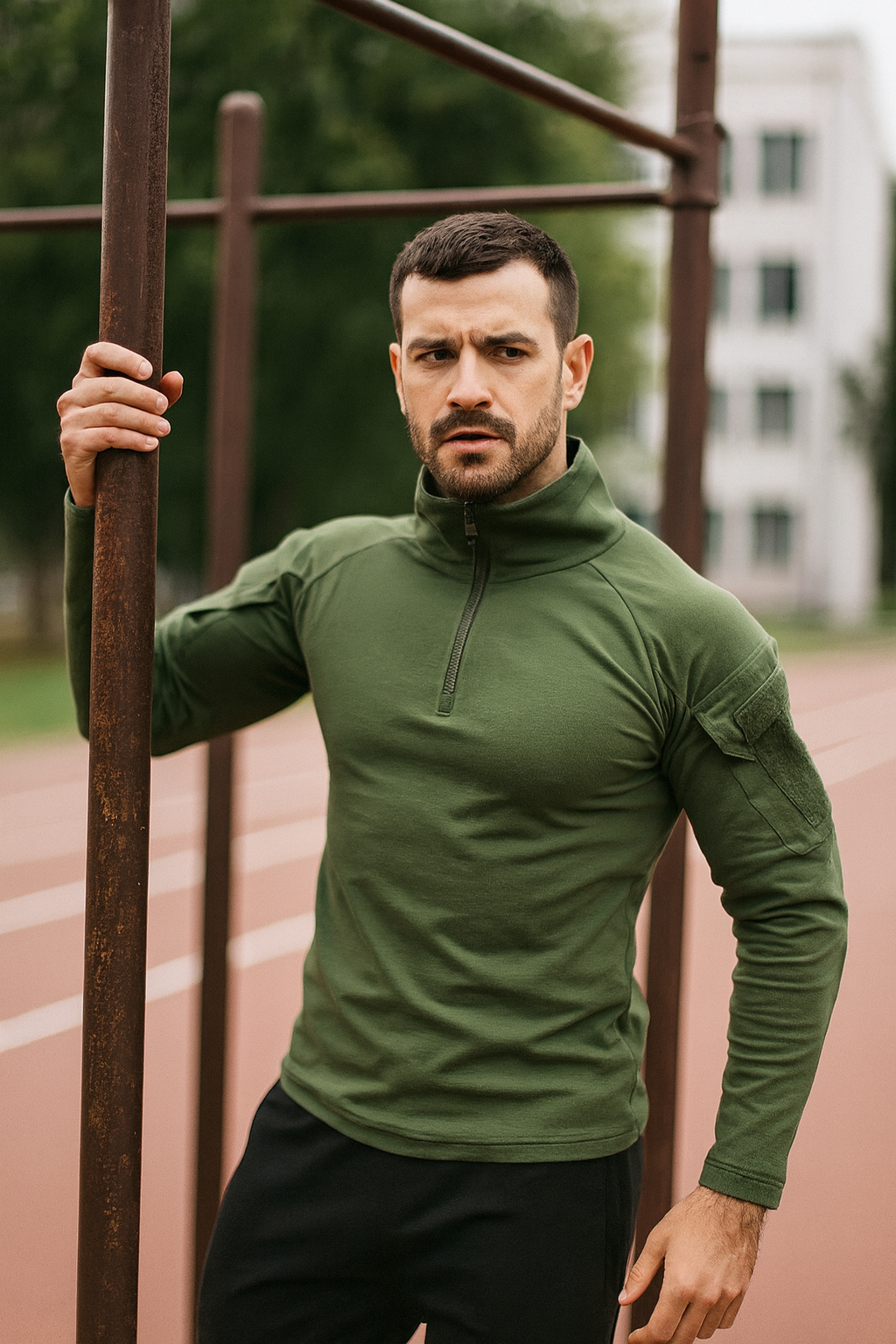 Taktisches Herren-Langarmshirt – Training & Wandern (TrailFit)
