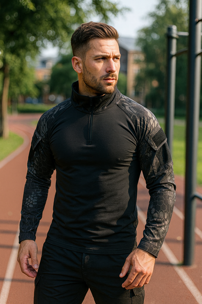 Taktisches Herren-Langarmshirt – Training & Wandern (TrailFit)