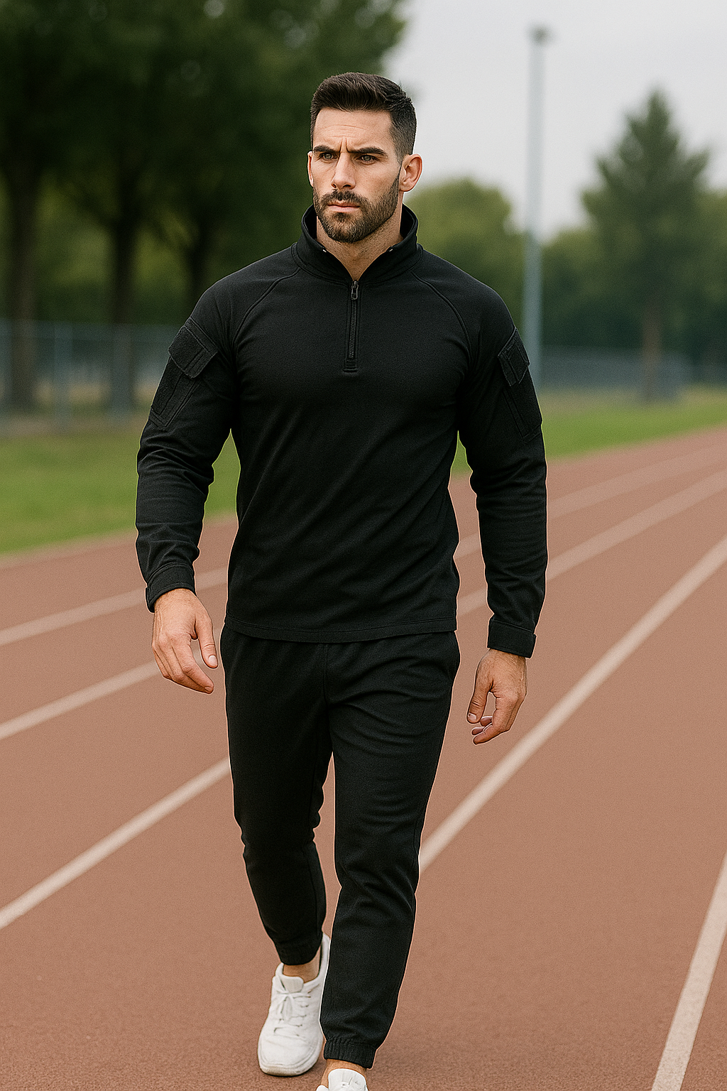 Taktisches Herren-Langarmshirt – Training & Wandern (TrailFit)