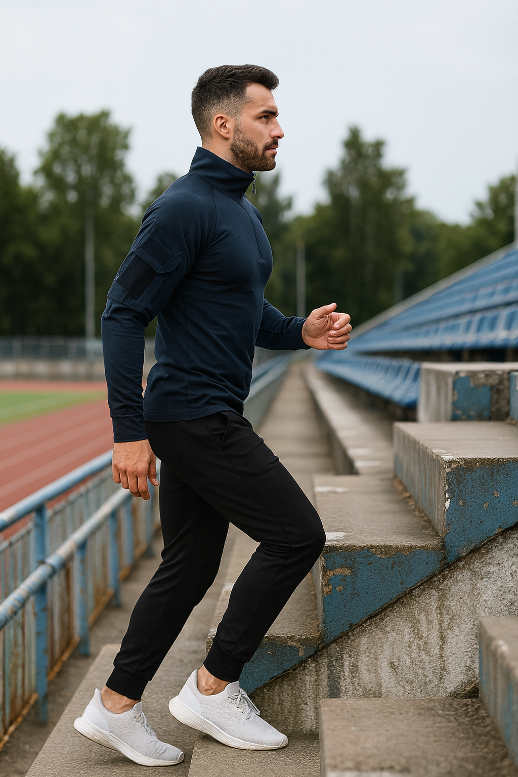 Taktisches Herren-Langarmshirt – Training & Wandern (TrailFit)