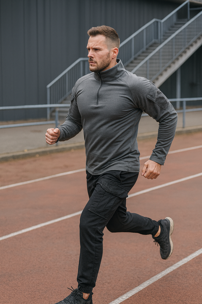 Taktisches Herren-Langarmshirt – Training & Wandern (TrailFit)